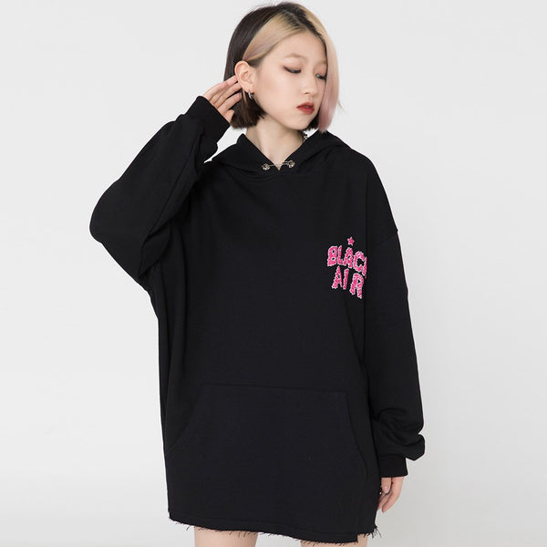 Star Letter Patch Big Pockets Sweatshirt Hoodie Men Harajuku All-match College Style Pullover Casual Hip Hop Streetwear