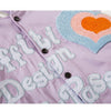Furry Heart Patch Letter Embroidery Baseball Jacket Couple Varsity Jackets Coats Autumn Fashion Harajuku Streetwear Men