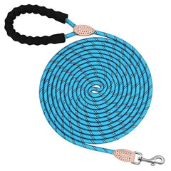 Nylon Dog Leash Reflective Pet Tracking Round Rope Dogs Walking Training Lead Leashes 3M/5M/10M/20M For Small Medium Large Dogs