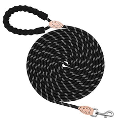 Nylon Dog Leash Reflective Pet Tracking Round Rope Dogs Walking Training Lead Leashes 3M/5M/10M/20M For Small Medium Large Dogs