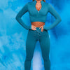 Seamless Women Yoga Set Workout Sportswear Gym Clothing Zipper Long Sleeve High Waist Leggings Fitness Bra Athletic Sports Suits