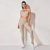 Seamless Yoga Suits Women Crop Top Short Sleeve Shirts Sport Pants Gym Leggings Sportswear Workout Active Set Fitness Clothes