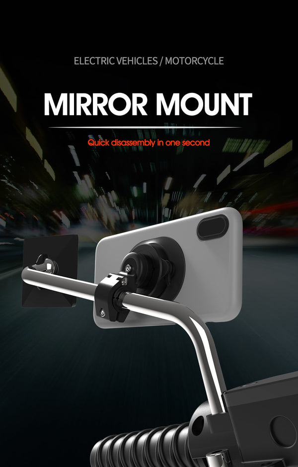 Universal Motorcycle Rearview Mirror Cell Phone Holder Stand Support Handle Bike Moto Electric vehicles Quick Mount Holder