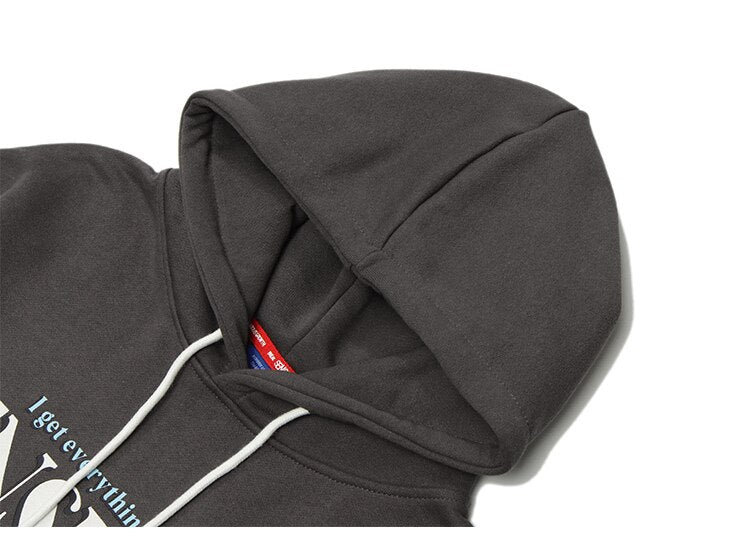 Hoodie Men Cute Girls Punk Cool Letter Fleece Pullover Hipster Preppy Style Tops Casual Oversize Cozy Couple Streetwear