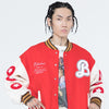 Men Hamburger Patch Letter Embroidery Bomber Jacket Autumn Loose Harajuku Hip Hop Fashion Baseball Coats Couple Outwear