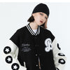 Men Hamburger Patch Letter Embroidery Bomber Jacket Autumn Loose Harajuku Hip Hop Fashion Baseball Coats Couple Outwear