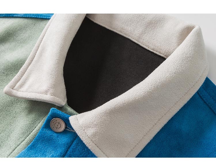 Jackets Retro Hit Color Patchwork Multi-Pocket Varsity Jacket Coat Baggy Harajuku High Street Fashion Autumn Streetwear