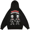 Hoodie Men Knitted Funny Skeleton Boy Patch Hooded Pullover Oversize Fashion Hip Hop Style Sweatshirt Autumn Streetwear