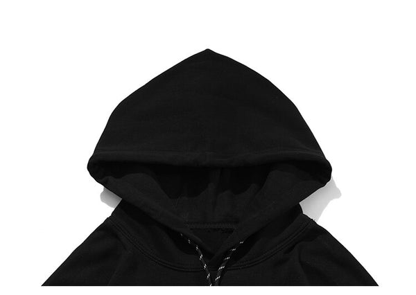 Hoodie Men Letter Graphic Patch Pullover Autumn 4 Color Optional Sweatshirt Couple Casual All-match Harajuku Streetwear