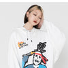 Hoodie Sweatshirt Men Color Block Skeleton Patch Streetwear Autumn Hooded Baggy Fashion Harajuku Hip Hop Style Pullover