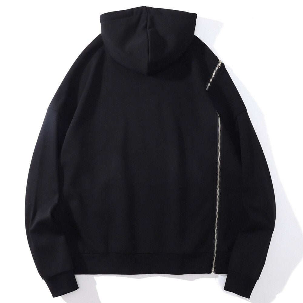 Hoodie Men Heart-shaped Letter Print Sleeves Detachable Pullover Couple Hipster Cool High Street Hooded Tops Streetwear