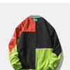 Jacket Men Hit Color Patchwork Zipper Jackets Coats Autumn Casual Oversized Outwear Harajuku Hip Hop Hipster Streetwear
