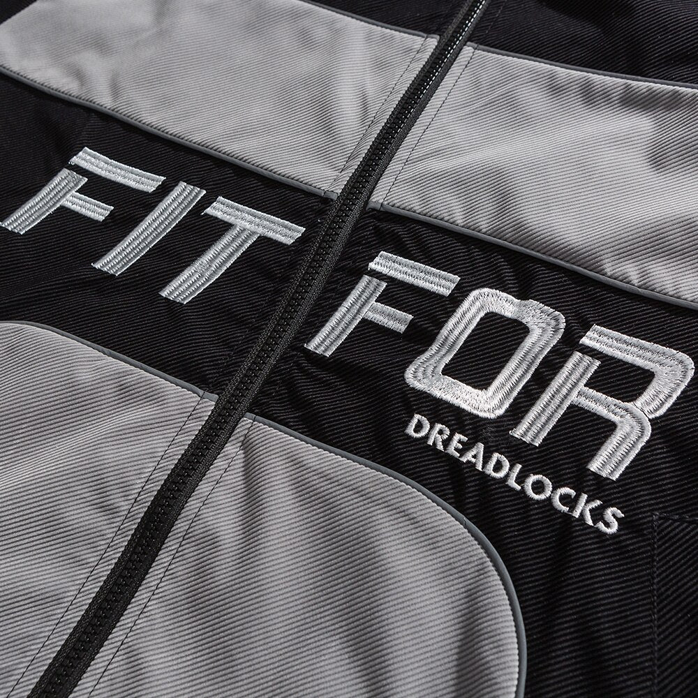 Jacket Men Reflective Strip Patchwork Letter Embroidery Zipper Coat Autumn High Street All-match Fashion Streetwear Men