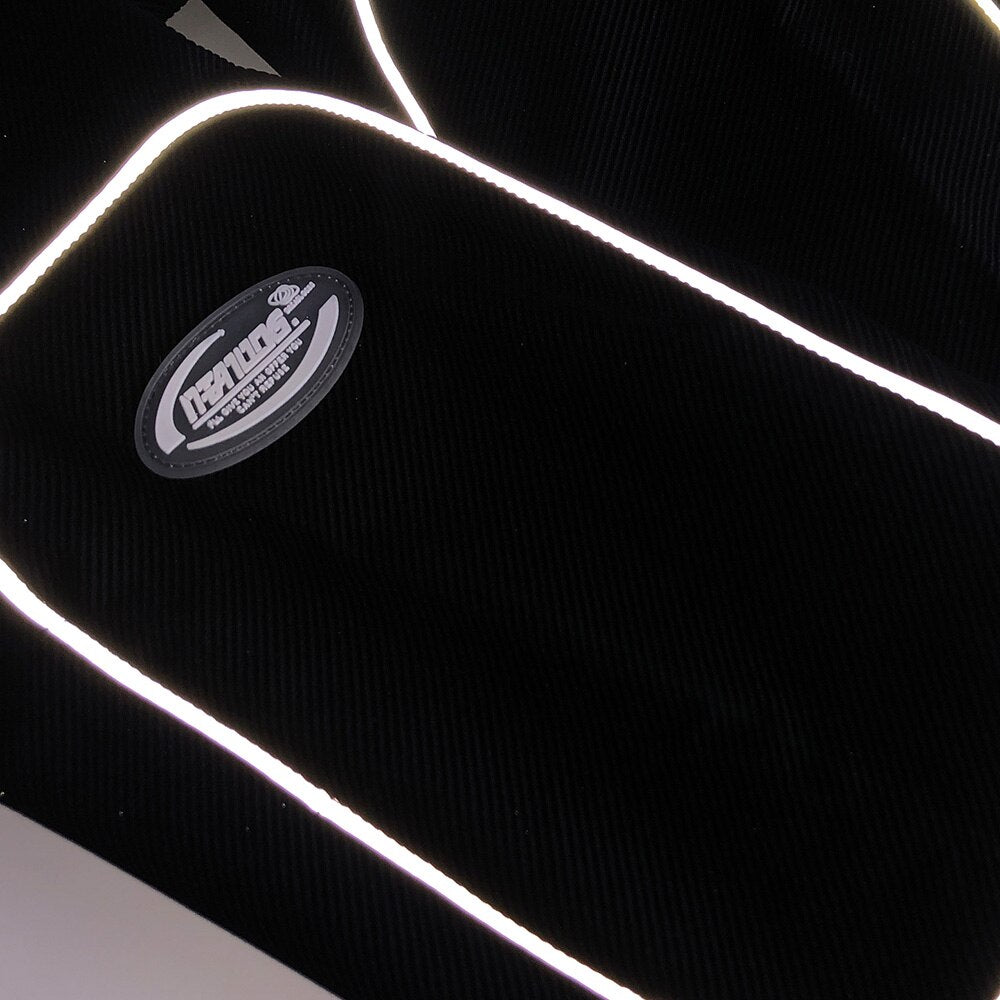 Jacket Men Reflective Strip Patchwork Letter Embroidery Zipper Coat Autumn High Street All-match Fashion Streetwear Men