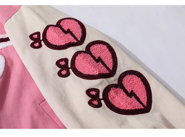 Jacket Men Color Block Patchwork Furry Patches College Style Baseball Coats Oversized Harajuku Fashion Youth Streetwear