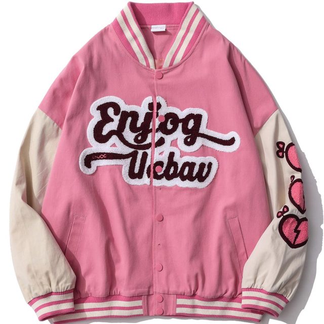 Jacket Men Color Block Patchwork Furry Patches College Style Baseball Coats Oversized Harajuku Fashion Youth Streetwear