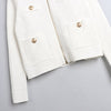 Spring Fall Zipper Knit Cardigan All-Match Black&White Long Sleeve Temperament Women Slim Sweater Outwear Harajuku