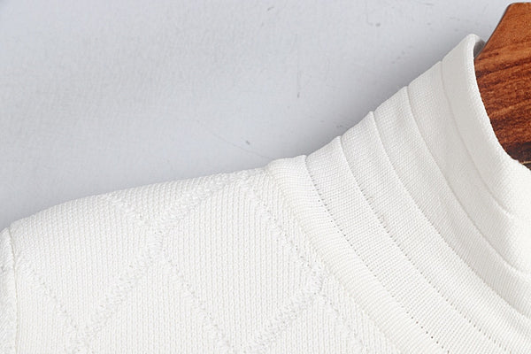 Spring Fall Zipper Knit Cardigan All-Match Black&White Long Sleeve Temperament Women Slim Sweater Outwear Harajuku