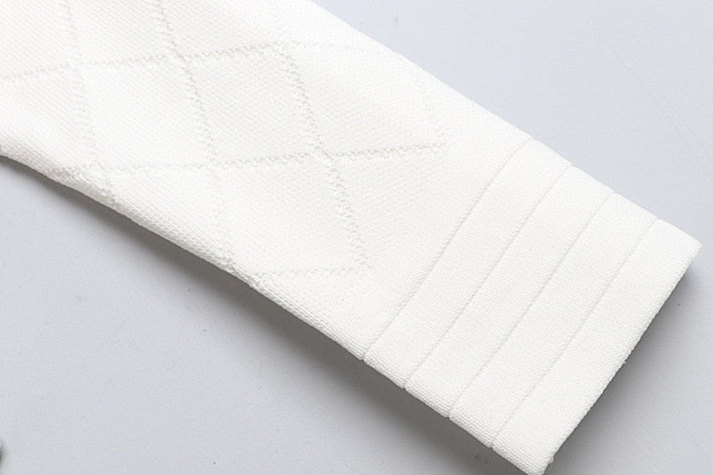 Spring Fall Zipper Knit Cardigan All-Match Black&White Long Sleeve Temperament Women Slim Sweater Outwear Harajuku