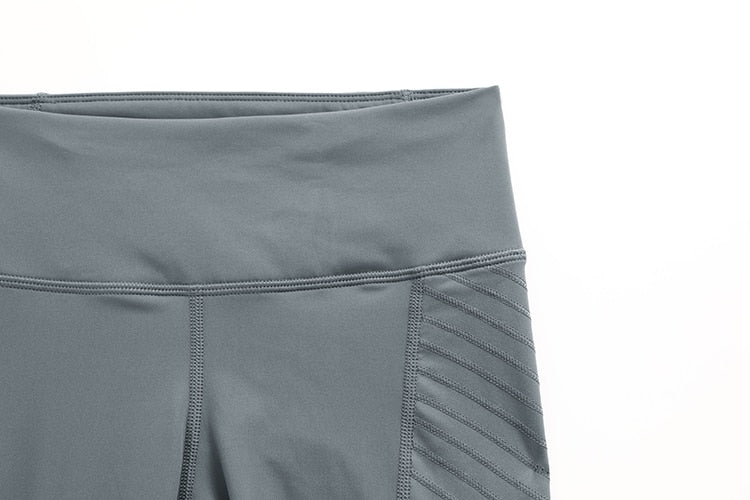 Women's Naked Feeling Workout Leggings 25 Inches - High Waisted Moto Leggings Mesh Yoga Pant