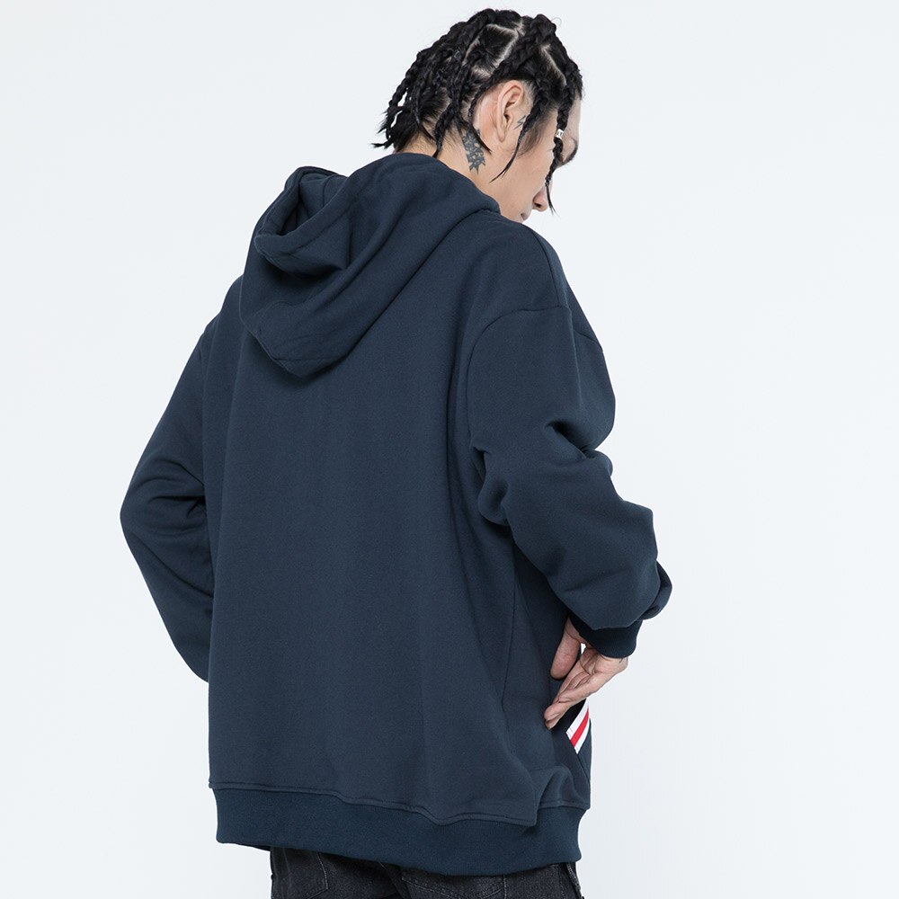 Zipper Hoodie Men Leather Letter Embroidery Hooded Coats Autumn Oversized Vintage Harajuku Sweatshirt Couple Streetwear