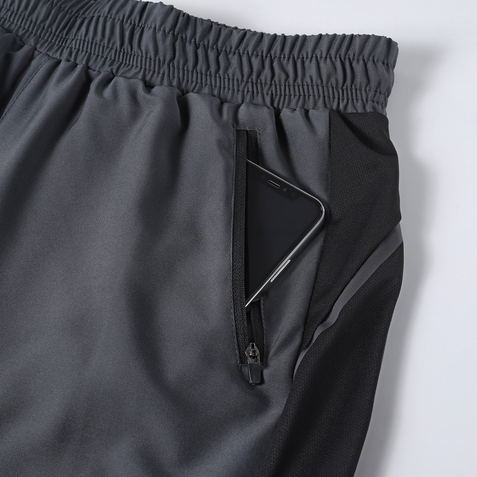 Running Shorts 2 in 1 Quick Dry Athletic Training Exercise Jogging Sports Gym Shorts With Zipper Pocket