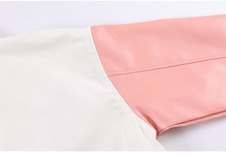 Jacket Men Comics Girl Print Patchwork Color Baseball Jackets College Style Baggy Casual Outwear Cozy Couple Streetwear