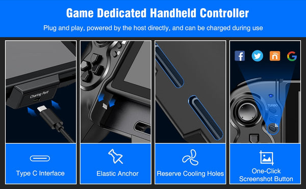 Gamepad For Nintendo Switch Controller Handheld Grip Double Motor Vibration Joypad Built-in 6-Axis Gyro Joystick For Switch