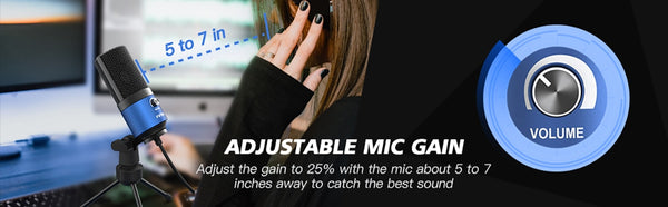 Metal USB Microphone Recording MIC for Laptop Windows,Cardioid MIC for Gamer youtuber Vocals online conference