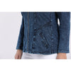 Women's Jacket Plus Size Casual Denim Jacket High Flexibility Slim Fit Hoodie Blouses Shoulder Pads  Chaquetas