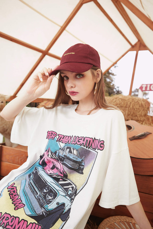 Harajuku Graphic Print Casual Pullover T-Shirts Women,Autumn Vintage Short Sleeve Korean Female Basic Daily Tops | Vimost Shop.