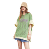 Harajuku Letter Print Casual Hoodies T-Shirts Women,Autumn Colorblock Vintage Chic Female Basic Daily Tops | Vimost Shop.