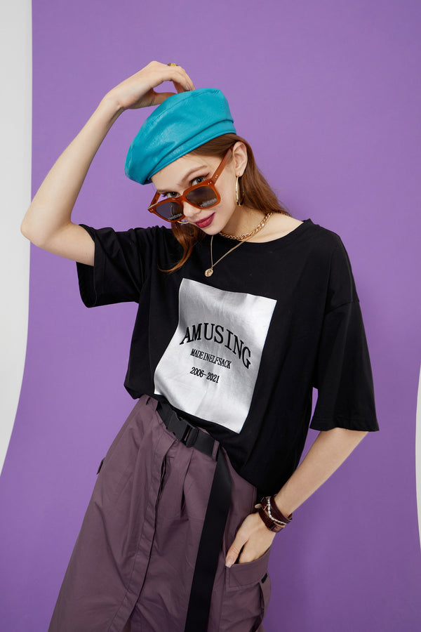 Harajuku Letter Painted Casual Oversiezed T-Shirts Women,Summer Stylish Short Sleeve Female Basic Daily Tops | Vimost Shop.