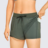 Women's Workout Running Shorts with Liner 2 in 1 Athletic Quick-dry Sports Shorts with Pocket- 3 Inches