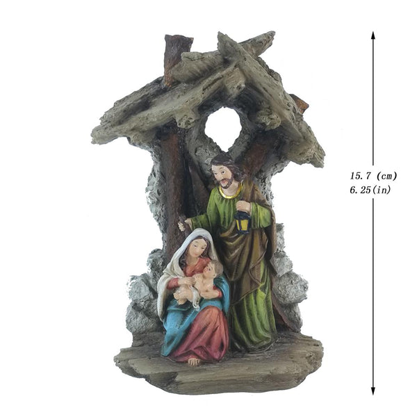 Figurine Holy Family Nativity Scene Home Decoration Christ Jesus Statues Mary Joseph Miniature Sculpture Christmas Gift