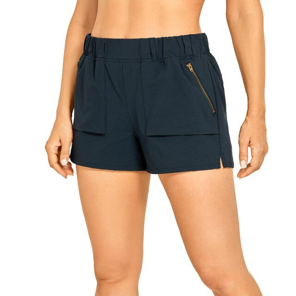Women's Water Resistant Stretch Hiking Shorts with Pockets Breathable Quick Dry Shorts with Belt - 6 Inches