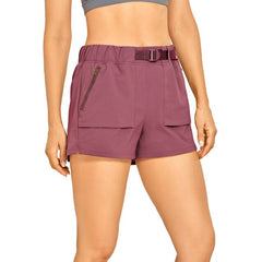 Women's Water Resistant Stretch Hiking Shorts with Pockets Breathable Quick Dry Shorts with Belt - 6 Inches