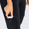 Women's Naked Feeling Cargo Workout Leggings 25 Inches - High Waisted Athletic Yoga Pants with 4 Pockets