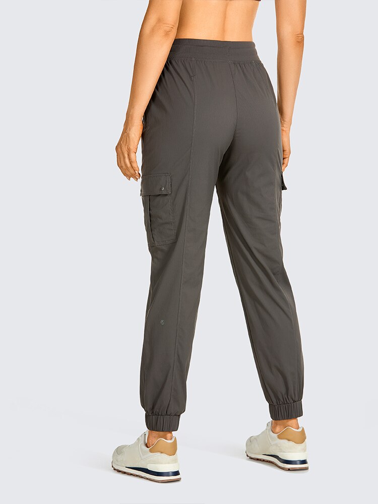 Lightweight Drawstring Athletic Cargo Pants Casual Travel Sweatpants with Zipper Pockets