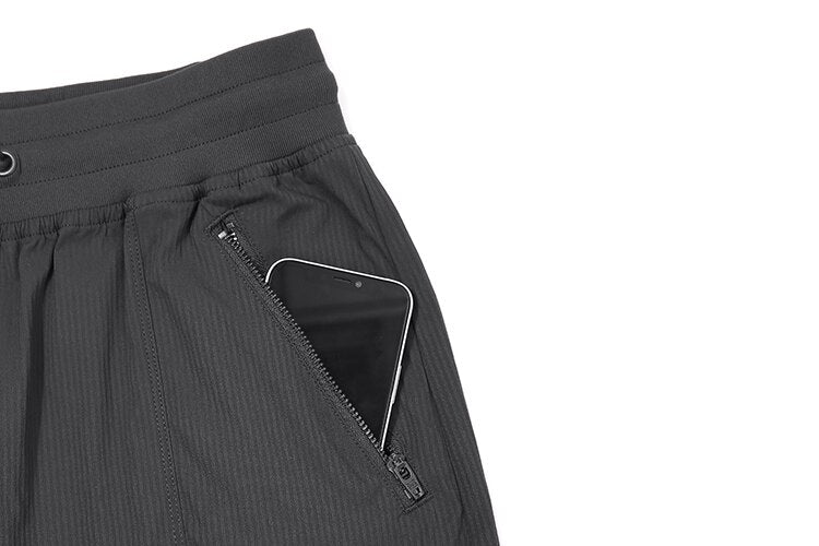 Lightweight Drawstring Athletic Cargo Pants Casual Travel Sweatpants with Zipper Pockets