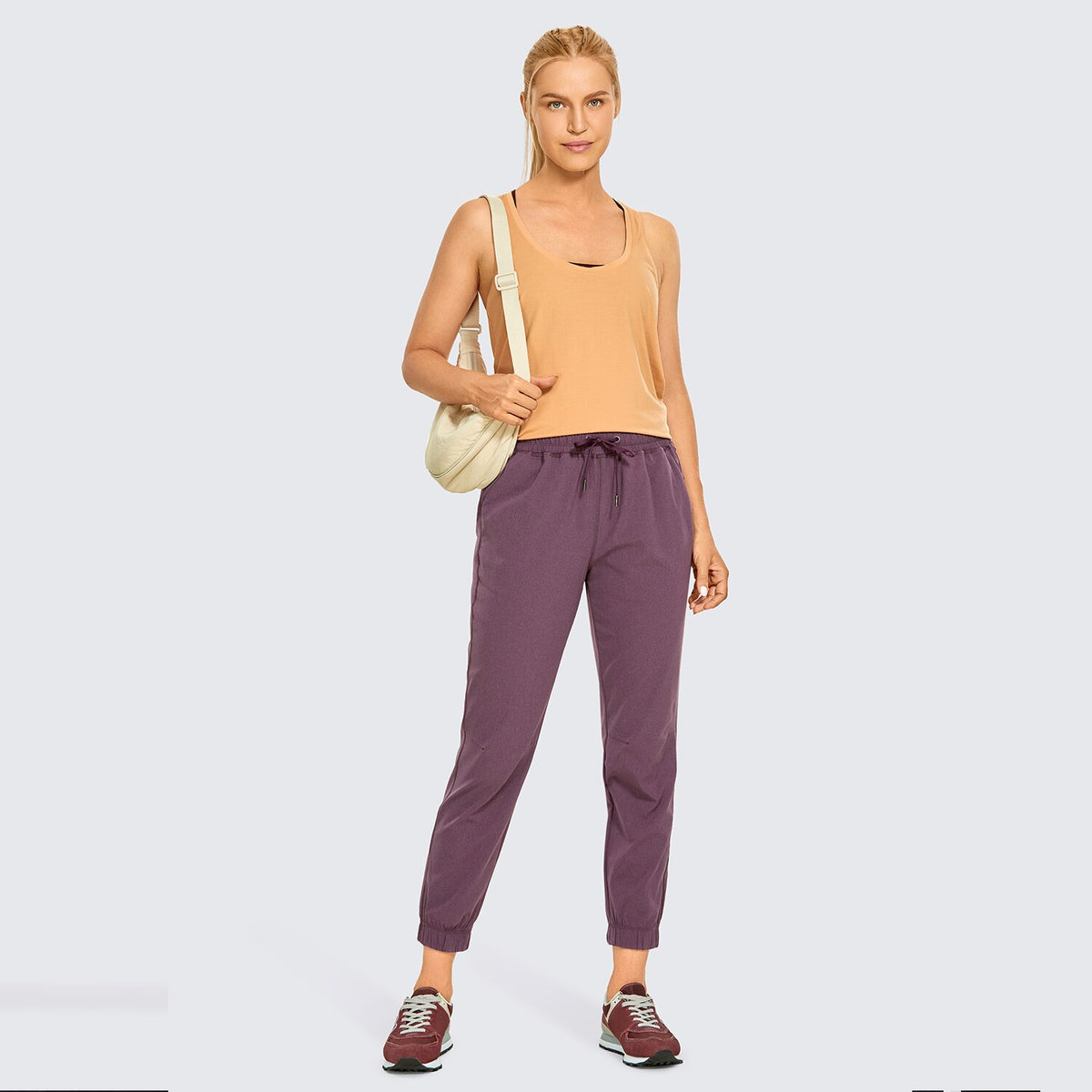 Women's Joggers Pants Lightweight Athletic Drawstring Breathable Tapered Lounge Pants with Pockets - 26 Inches