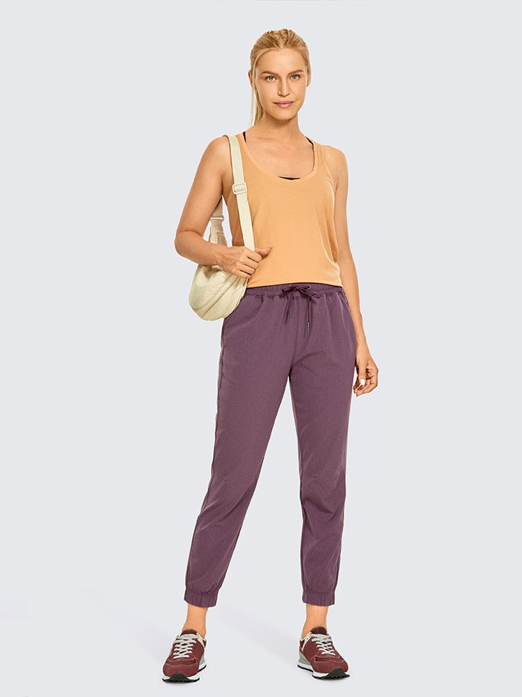 Women's Joggers Pants Lightweight Athletic Drawstring Breathable Tapered Lounge Pants with Pockets - 26 Inches