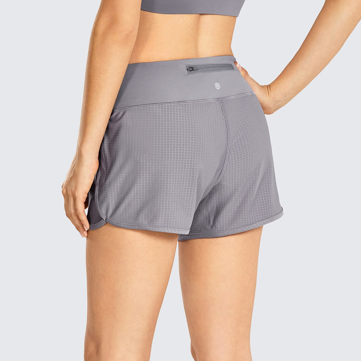 Women's Quick-Dry Workout Running Athletic Sports Shorts with Zip Pocket - 4 Inches