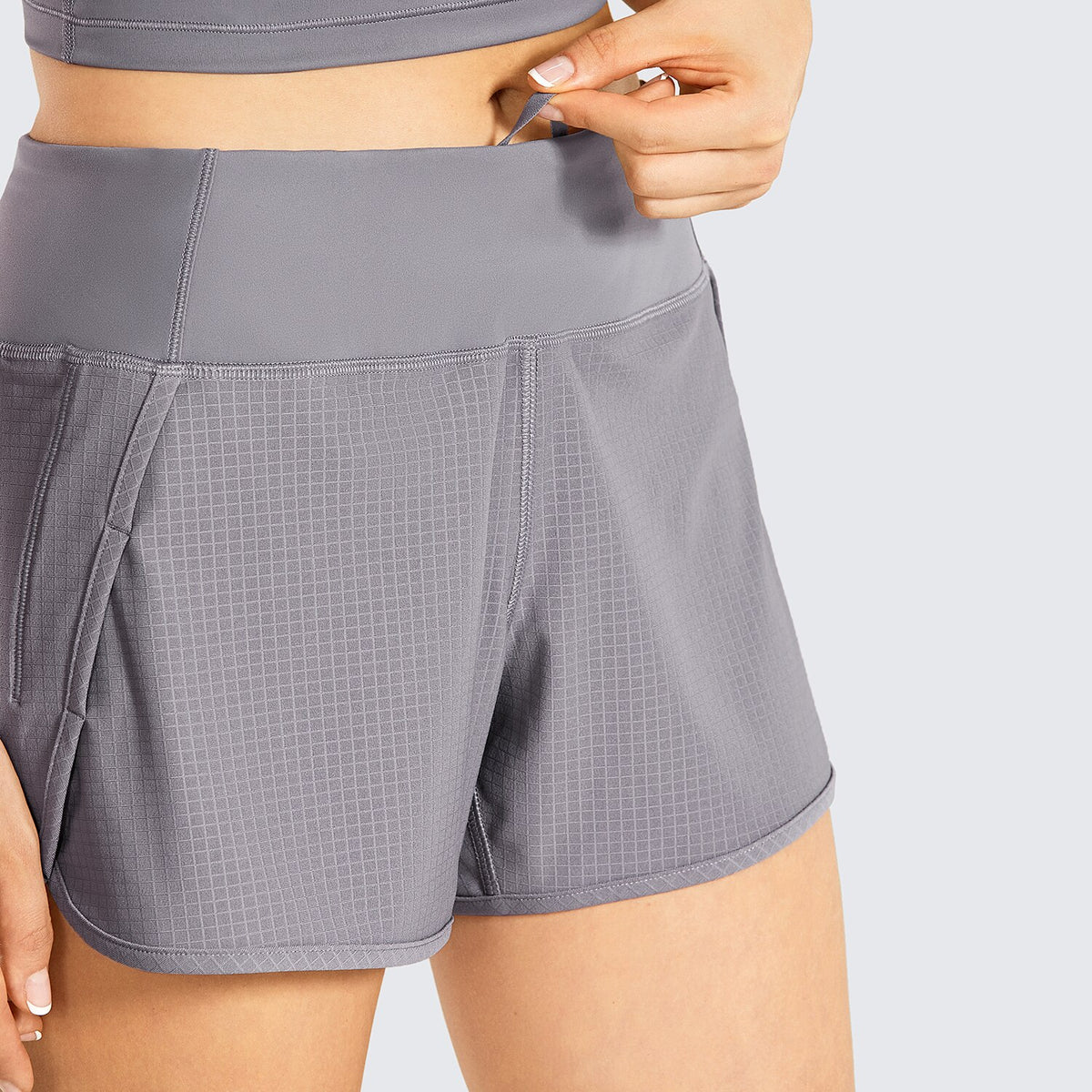 Women's Quick-Dry Workout Running Athletic Sports Shorts with Zip Pocket - 4 Inches