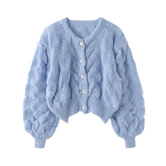 Warmsway Autumn V Neck Solid Thin Outwear Sweet Girl Knitted Cardigan Female Tops