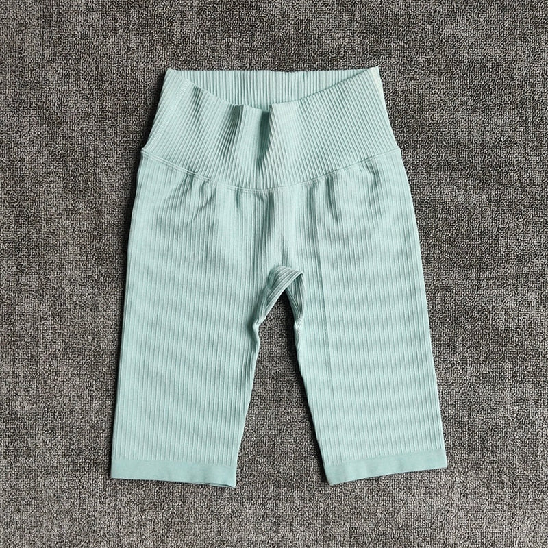 Seamless Fitness Women Yoga Shorts High Waist Workout Shorts Hip Push Up Yoga Running Shorts Sport Gym Leggings