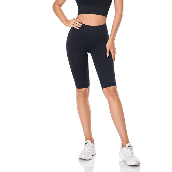 Seamless Fitness Women Yoga Shorts High Waist Workout Shorts Hip Push Up Yoga Running Shorts Sport Gym Leggings