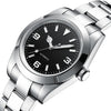 39mm Automatic Mechanical Luxury Watch Explore Black Dial 100M Water Resistant