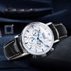 Men's Watches Top Brand Luxury 3 Sub-dials 6 Hands Leather Strap Fashion Gift