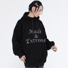 Hoodie Men Diamond Harajuku Letter Graphic Print Plus Velvet Pullover Men Punk Hipster Fashion Casual Couple Streetwear